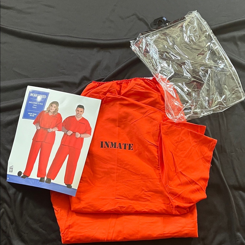 Unisex Orange Inmate Costume Set